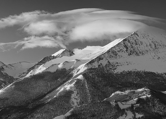 Nubes de viento en Peña Rueda.