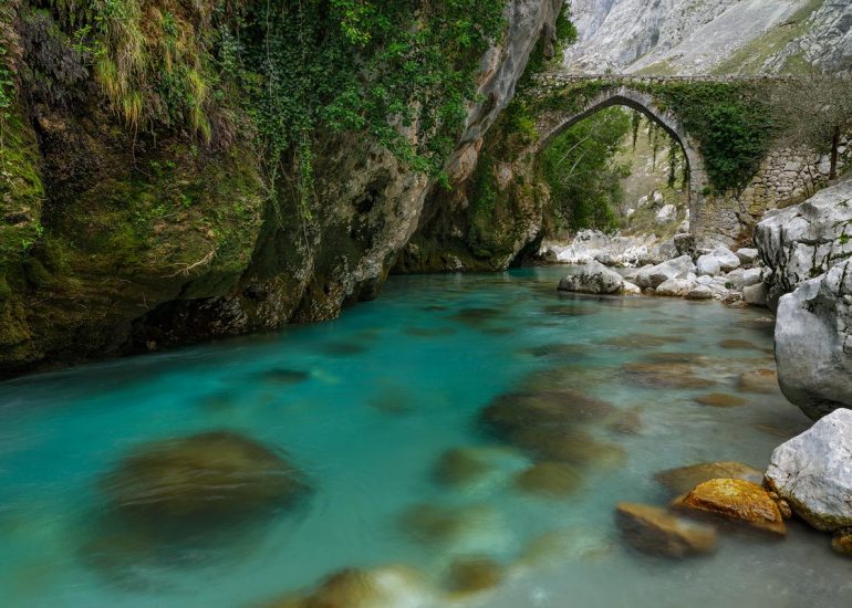 El puente de la Jaya, Picos de Europa.