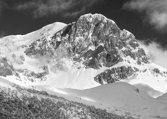 Paisaje invernal en los Picos de Europa